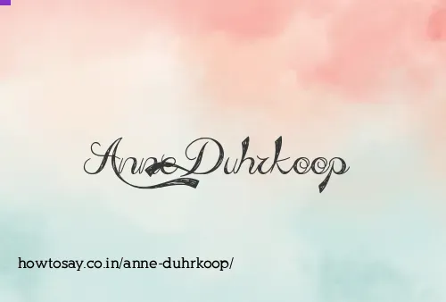 Anne Duhrkoop