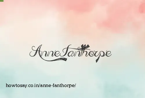 Anne Fanthorpe