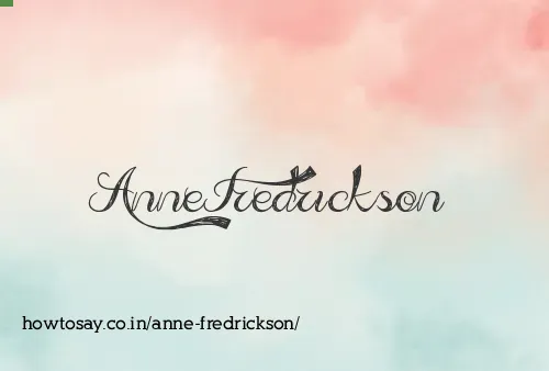 Anne Fredrickson