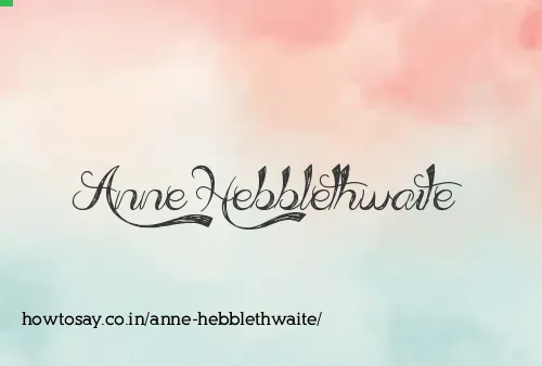 Anne Hebblethwaite