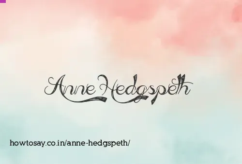 Anne Hedgspeth