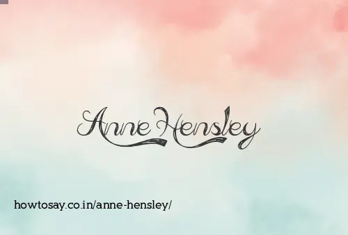 Anne Hensley