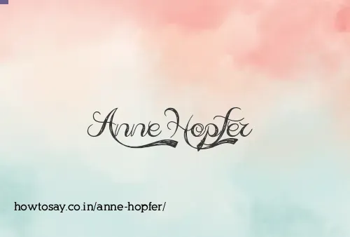 Anne Hopfer