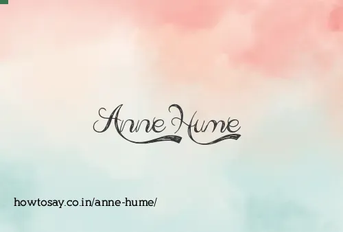 Anne Hume