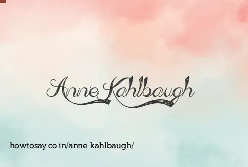 Anne Kahlbaugh