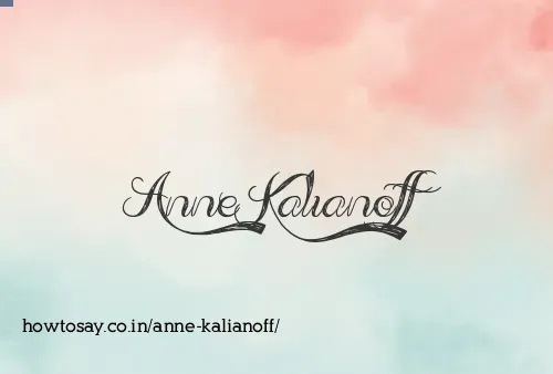 Anne Kalianoff