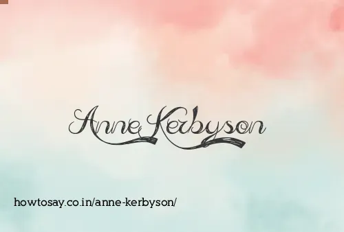 Anne Kerbyson