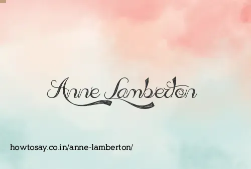 Anne Lamberton