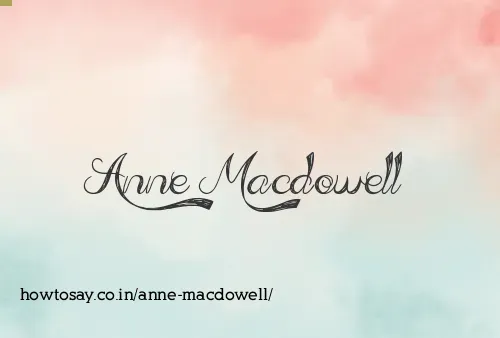 Anne Macdowell