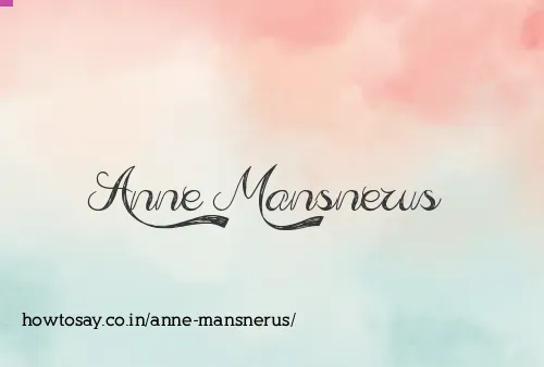 Anne Mansnerus