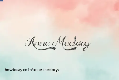 Anne Mcclory