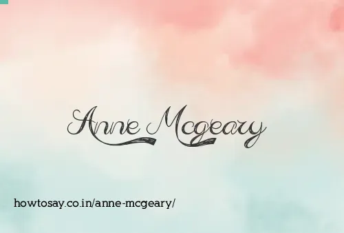 Anne Mcgeary