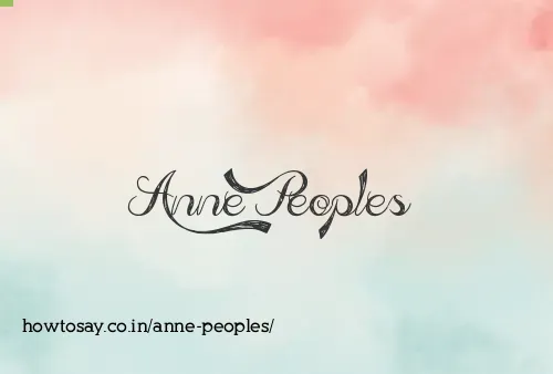 Anne Peoples