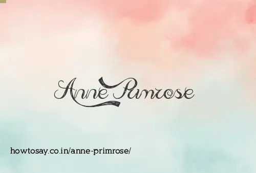 Anne Primrose