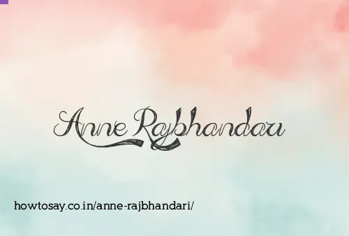 Anne Rajbhandari