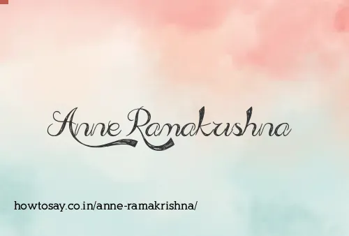 Anne Ramakrishna