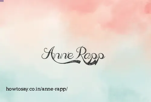 Anne Rapp