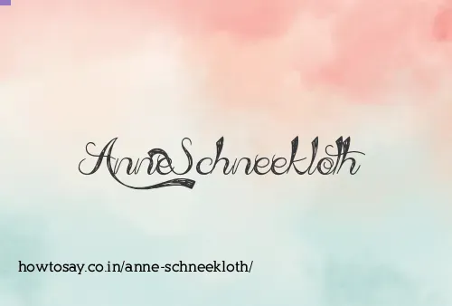 Anne Schneekloth