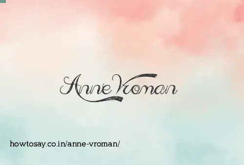 Anne Vroman