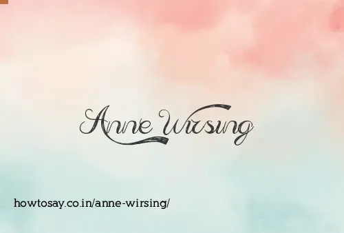 Anne Wirsing