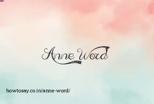 Anne Word
