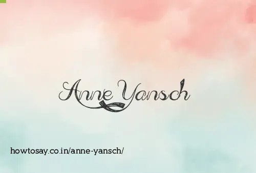 Anne Yansch