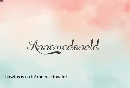 Annemcdonald