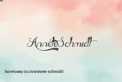 Annete Schmidt