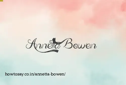 Annetta Bowen