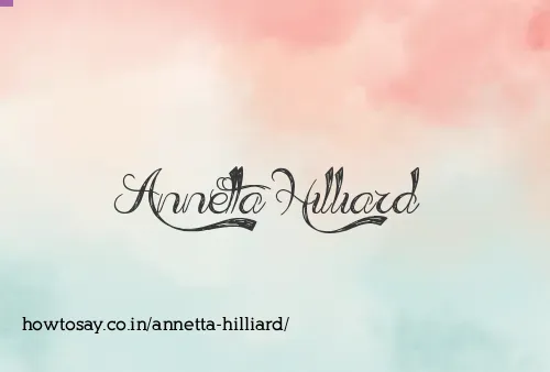 Annetta Hilliard