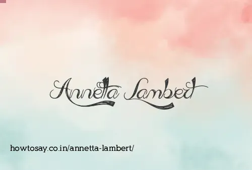 Annetta Lambert