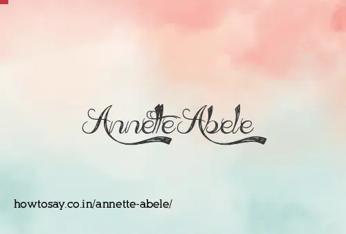Annette Abele