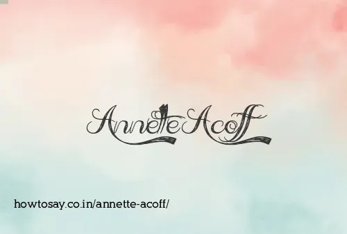 Annette Acoff