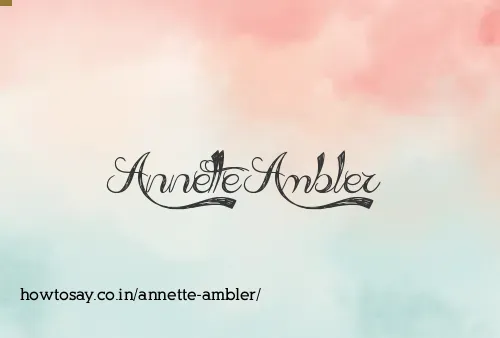 Annette Ambler