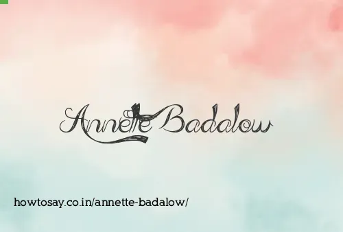 Annette Badalow