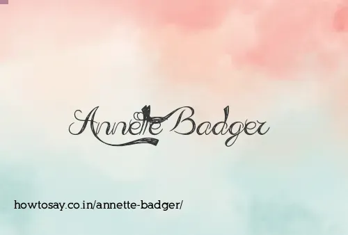 Annette Badger