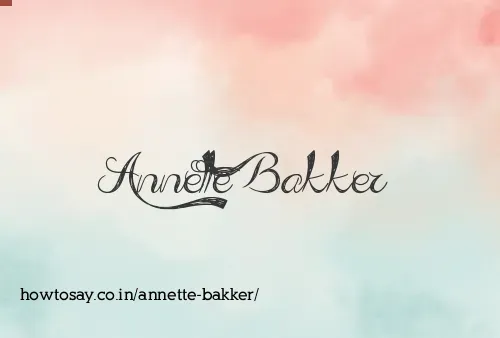 Annette Bakker