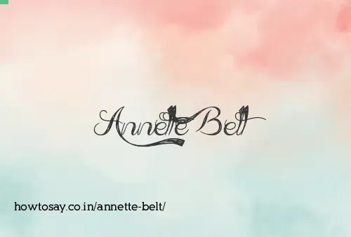 Annette Belt