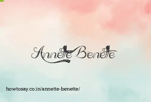 Annette Benette