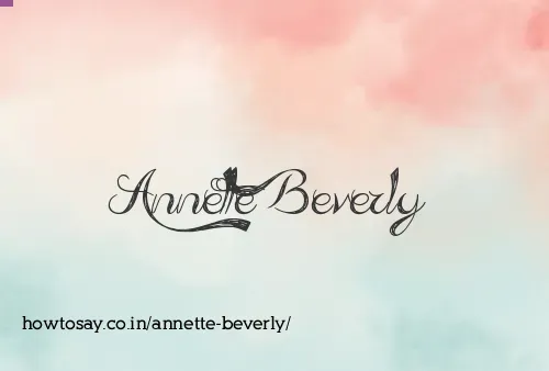 Annette Beverly
