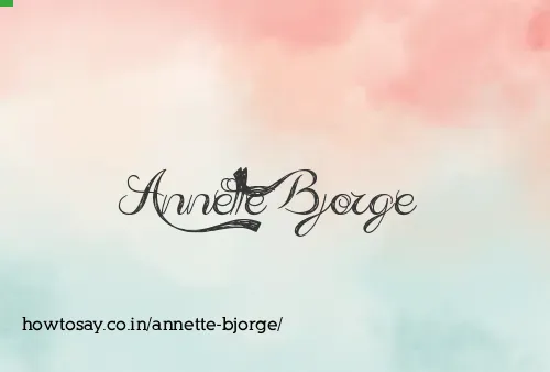Annette Bjorge