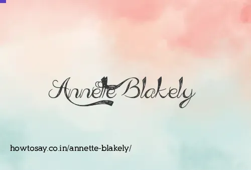 Annette Blakely