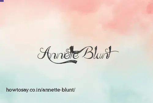 Annette Blunt
