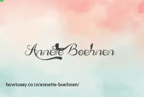 Annette Boehnen