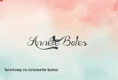 Annette Boles