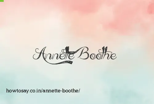 Annette Boothe