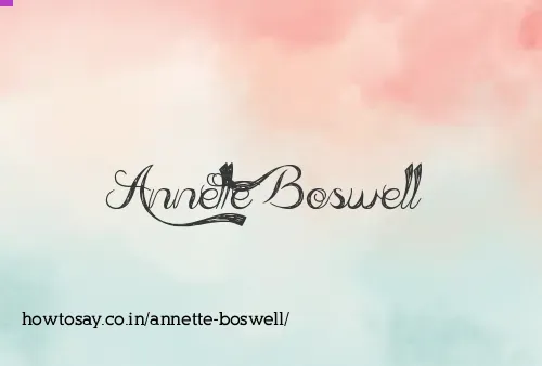 Annette Boswell