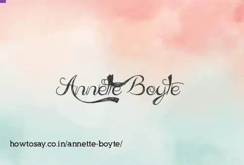 Annette Boyte