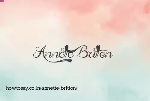 Annette Britton