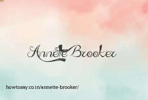 Annette Brooker